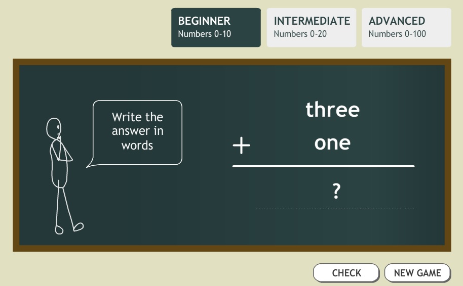 The number game. Игра номер 1. Face numbers game. Spell the numbers.